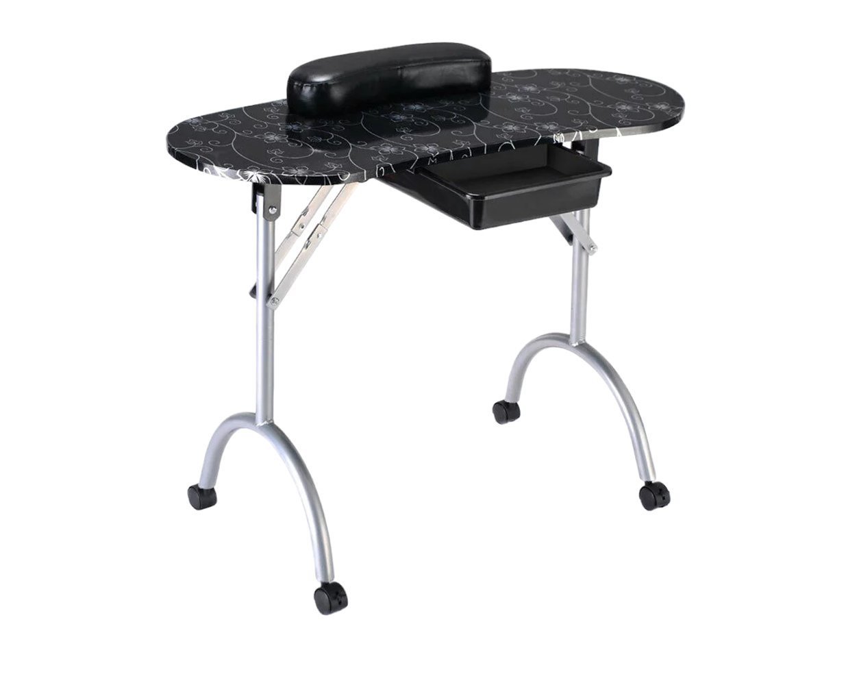 Tododescuento - Mesa Para Manicure Portatil Negra + Bolso