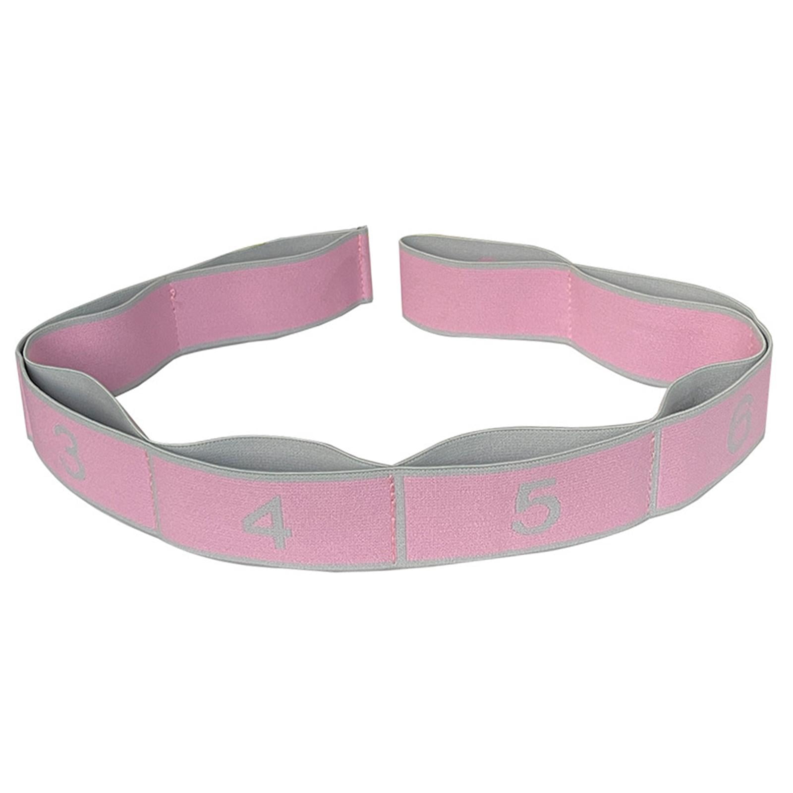 Ioensy - Correa Elástica De Yoga De 8 Segmentos Para La Parte Superior, Inferior Del Cuerpo, Piernas Y Hombros, Color Rosa