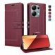 thumbnail image 1 of Premium Wallet Case for Xiaomi POCO M6 Pro 4G with Card Slots & Kickstand, Flip Cover Red, 1 of 6