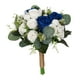 thumbnail image 3 of Ramo de boda, flores artificiales, ramo de novia creativo, ramo de novia para decoración, centros de mesa de bodas para el día de la madre Azul, 3 of 5