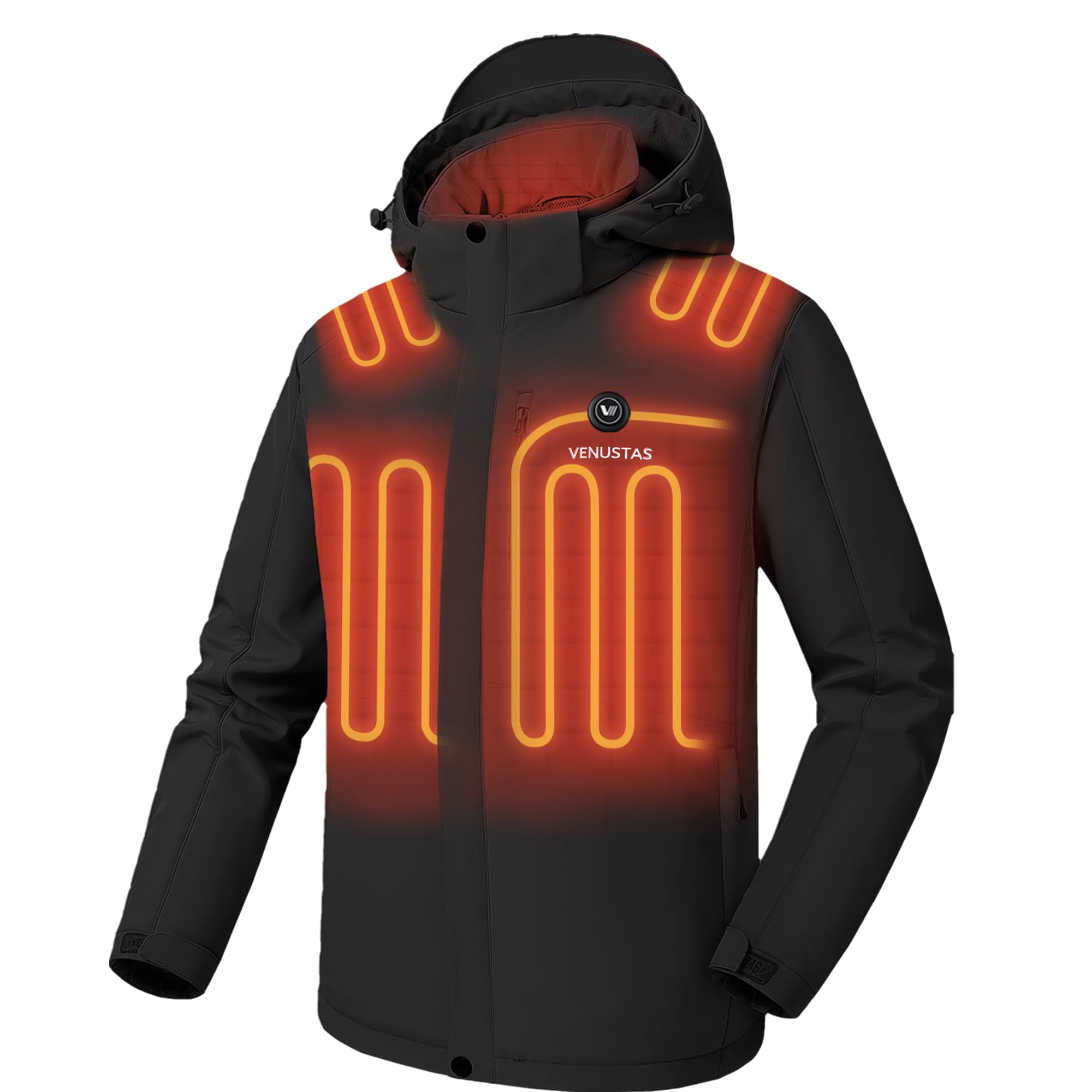 Chaqueta Térmica Venustas Para Hombre A Prueba De Viento Con Batería De 7,4 V (xl)