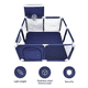 thumbnail image 2 of Corral de seguridad para bebés con aro de basket, 128cm, azul, 2 of 3