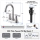 thumbnail image 5 of Grifos de baño Hurran de níquel cepillado de 4 pulgadas para lavabo de 3 orificios, 5 of 6