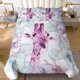 thumbnail image 1 of Moon Wolf Bedding Green Watercolor Forest Wolf Landscape Duvet Cover Sets 3 Pieces Wild Animal Bedding Set, 1 of 5