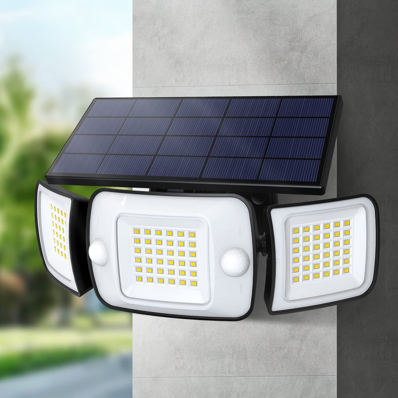 Luces Solares Para Exteriores Intelamp 6000 Mah Con Sensor De Movimiento