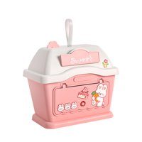 Bothyi - Hucha Con Llave Para Niñas Y Niños Hucha Para Niños Para Regalos De Vacaciones Rosa