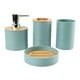 thumbnail image 3 of Juego De 4 Accesorios De Baño, Decoración De Baño, Juego Completo De Accesorios De Baño, Azul, 3 of 3