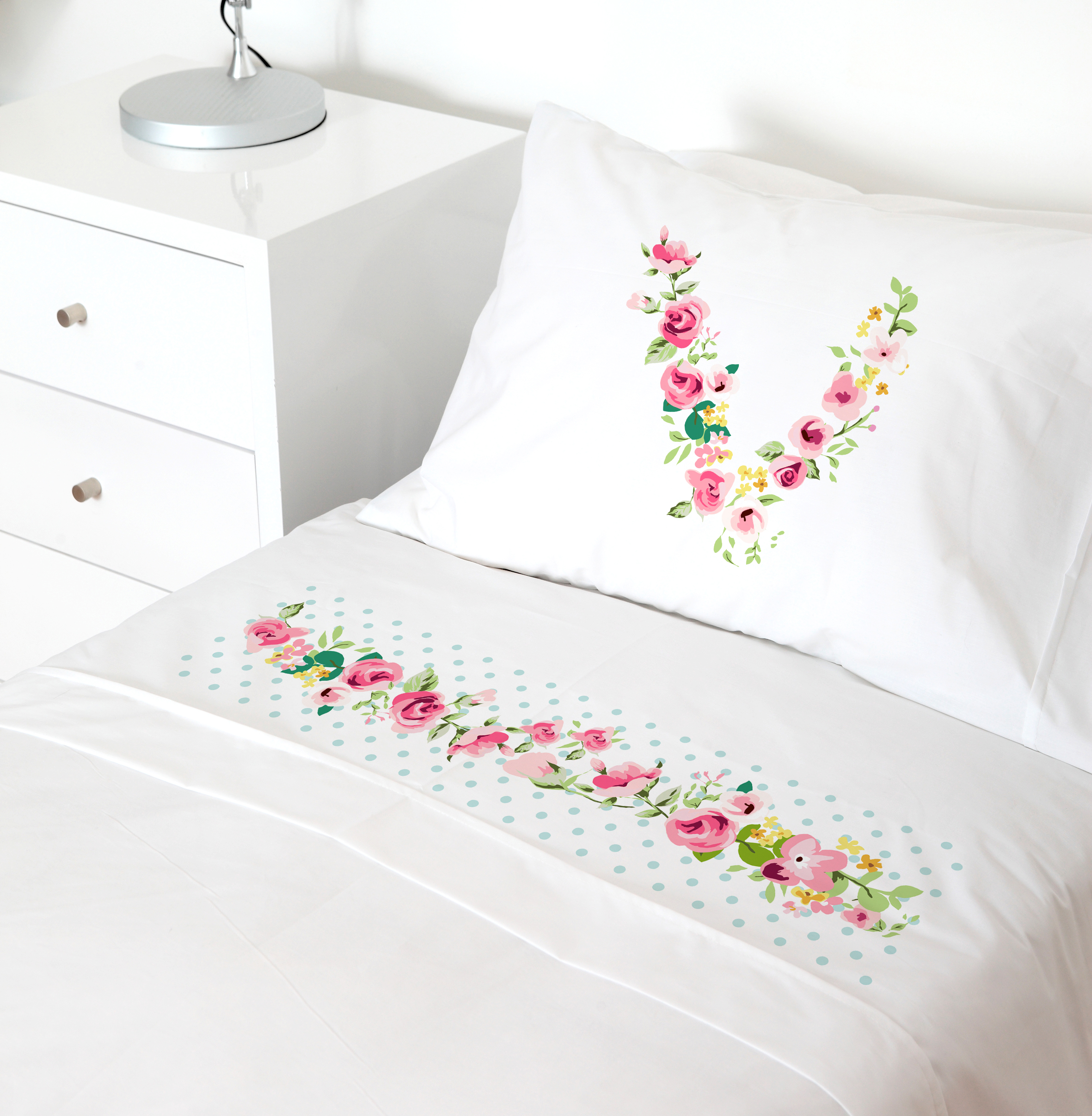 Tuyo Print - Juego De Sábanas Transición Letras Vintage V