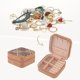 thumbnail image 2 of REGALWOVEN Caja de Joyas Vintage para Mujeres, Organizador de Joyas Cuadrado de Cuero PU con Cremallera Hierba, 2 of 7