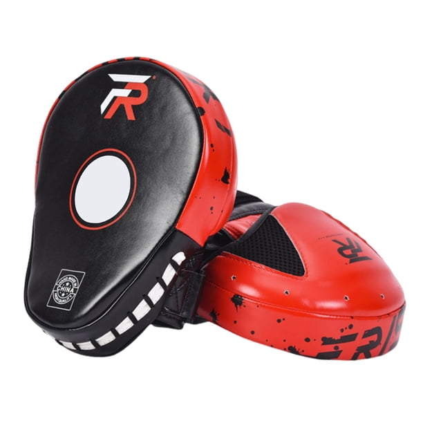 Almohadilla de boxeo para entrenamiento, almohadilla de mano para golpear, accesorios transpirables, almohadilla de boxeo, almohadilla de enfoque para Rojo