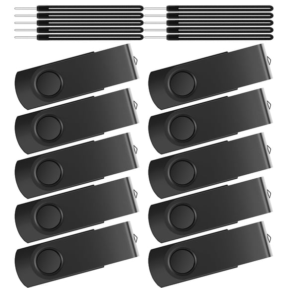 Unidad flash USB Kepmem 16 GB USB 2.0, paquete de 10 con accesorios