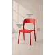 thumbnail image 4 of Pack de 8 Sillas Kentucky de Terraza Exterior o Comedor  - Roja, 4 of 6