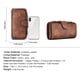 thumbnail image 3 of Billetera CLUCI de piel para mujer con bloqueo RFID, triple pliegue, marrón, 3 of 7