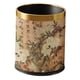 thumbnail image 1 of Cubo de basura redondo, cubo de basura, elegante cesto de basura doméstico reutilizable para oficina, interior, sala de estar, hogar, cocina Círculo dorado, 1 of 5