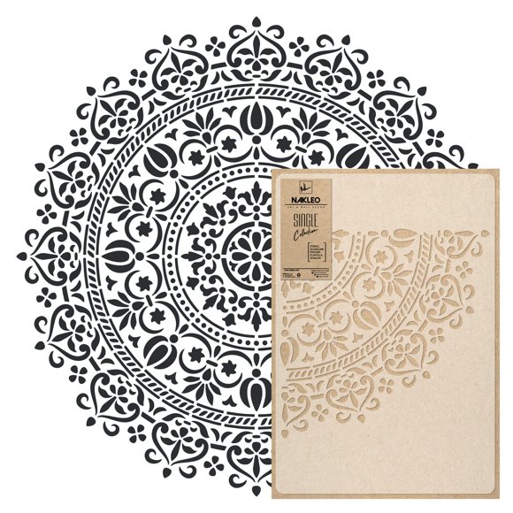 Plantilla de plástico reutilizable Nakleo Mandala 108 cm estilo oriental