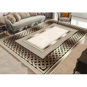Casadeliacl - Alfombra 200X240 Moderna Elegante Decorativa Tf2 M / 2.4 M / Dorado / Rectangulo