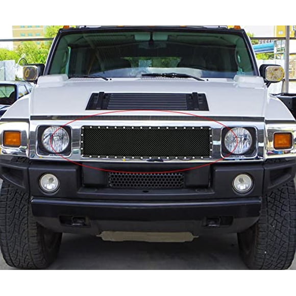 Grille APS de malla remachada negra para Hummer H2 2003-2007