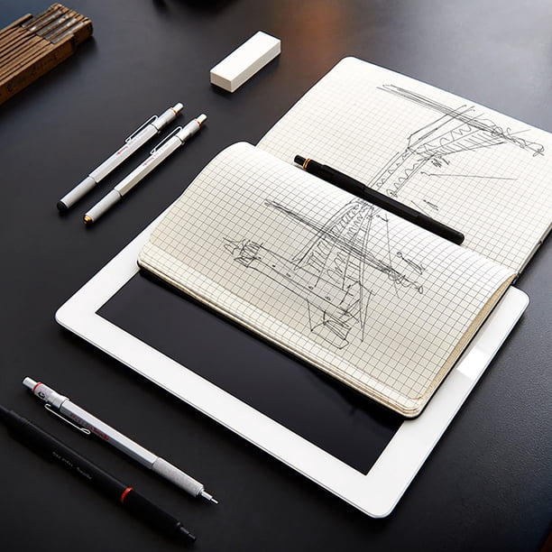 Lápiz mecánico Rotring 800 de 0,7 mm con goma de borrar, color