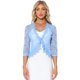 thumbnail image 1 of INSPIRE CHIC Chaqueta de Encaje Floral para Mujer con Mangas 3/4 y un Botón Bolero Cárdigan Azul Claro XL, 1 of 5