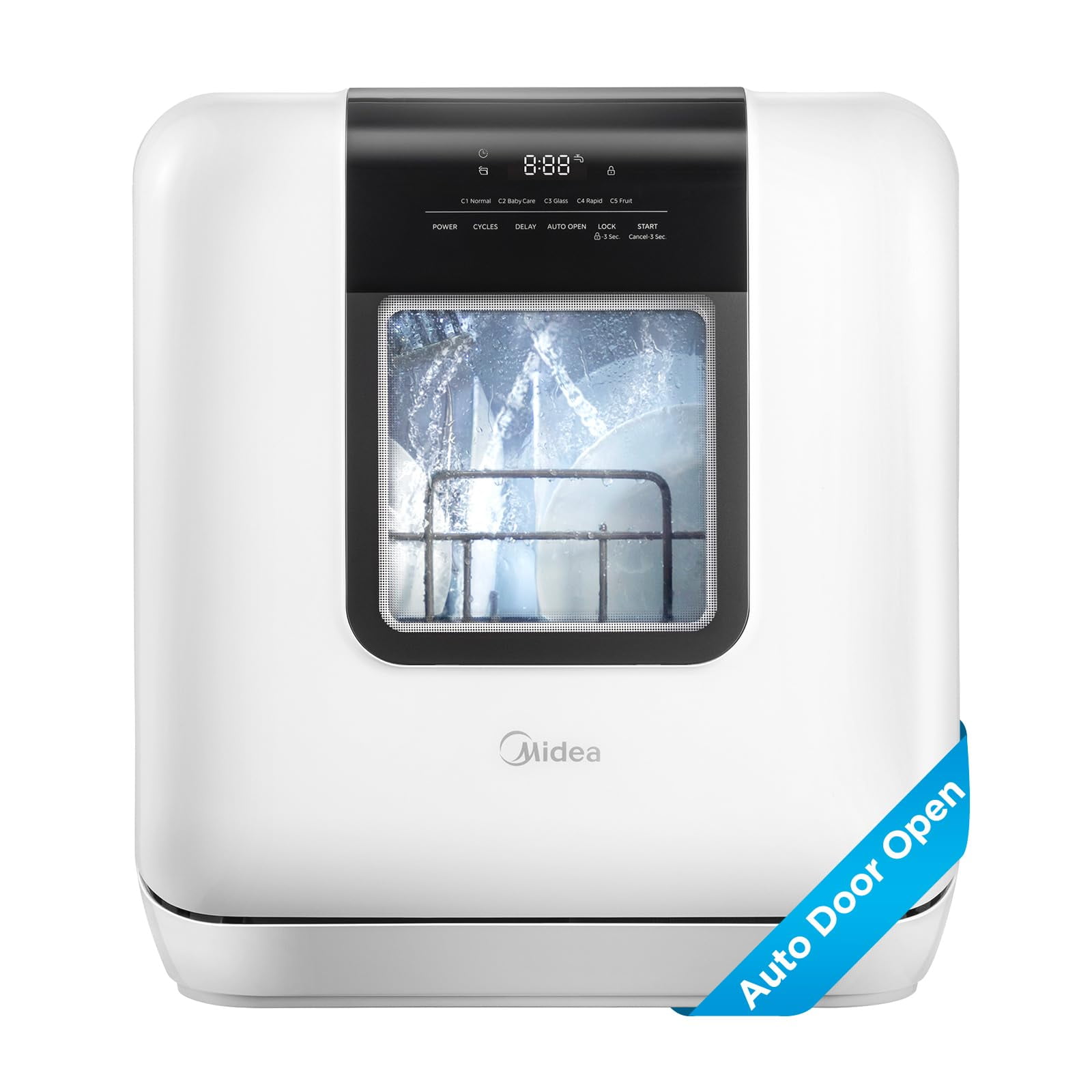 Lavaplatos De Sobremesa Midea Mdc17p2dww Portátil De 6 Litros Con Tanque