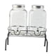thumbnail image 3 of Dispensador de bebidas de vidrio, paquete de 2, 4, barbacoa, 2 vasos con soporte para fiestas, bebidas, jugo, boda , Grifo de plástico, 3 of 5