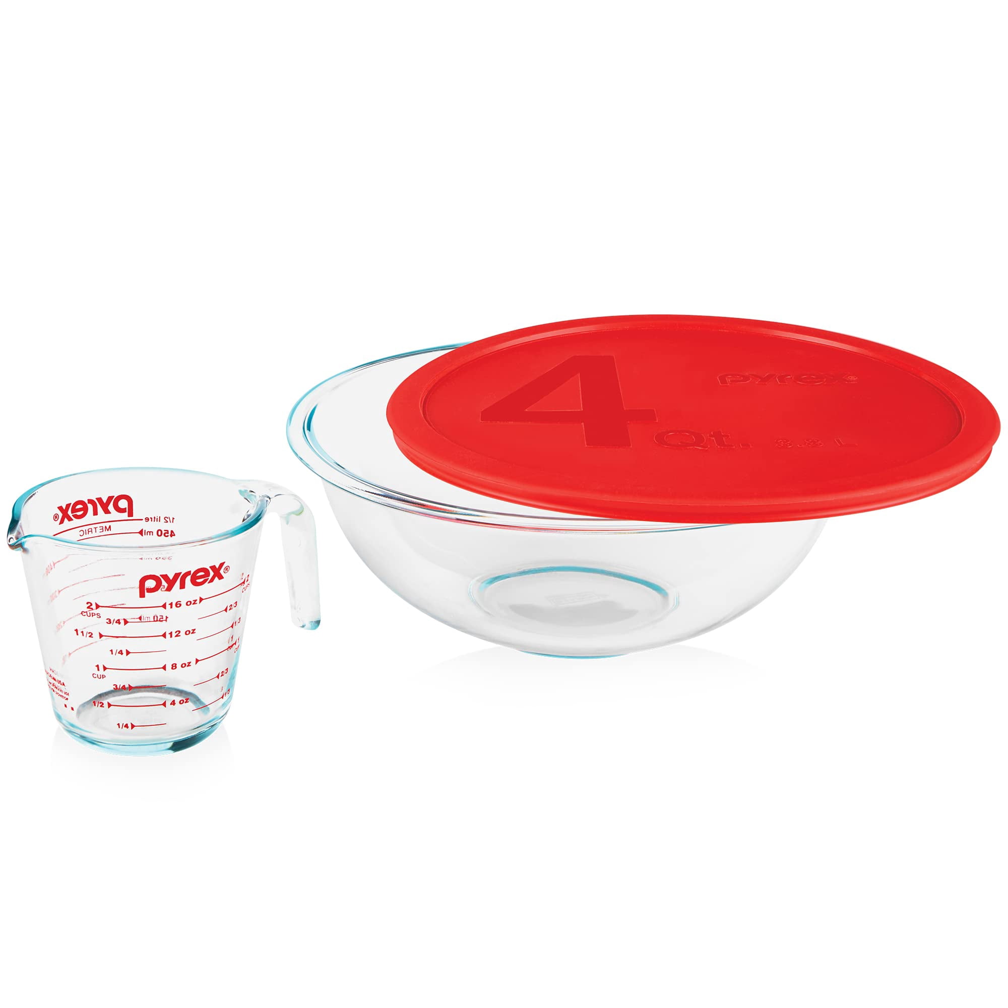 Juego De Preparación Pyrex Smart Essentials De 3 Piezas De Vidrio Con Bowl Mezclador De 4 L