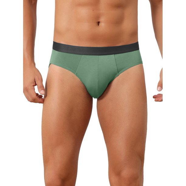 INSPIRE CHIC Ropa interior masculina Cintura elástica sólida Suave y transpirable Calzoncillos deportivos 36 Verde