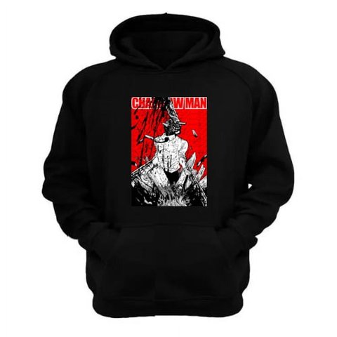 Genérico - Polerón Canguro Chainsaw Man Negro Talla Xs Unisex