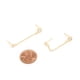 thumbnail image 2 of Aretes Saronite Cadena Bañados En Oro 14k Mujer, 2 of 2