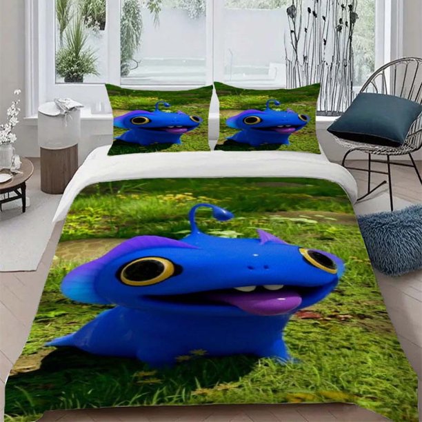 3pcs bedding Featuring Cute Blue Character Designs from The Sea Beast Including a Duvet Cover And Pillowcases