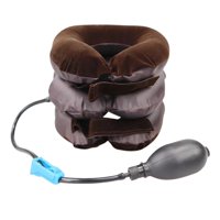 Importclick - Cojín Cuello Cervical 3 Nivel Inflable Viaje Café