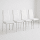 thumbnail image 1 of Pack de 4 Sillas Acolchadas Dining Liana con patas cromadas - Blancas, 1 of 7