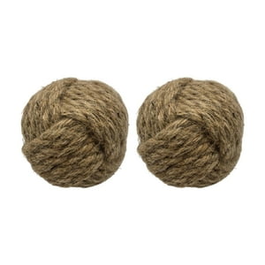 Fliperex - Set 2 Esferas De Yute Cuerda Para Decoracion Pelota De Yute Beige