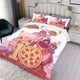 thumbnail image 3 of Juego de Pizza Conjunto de sábanas temático, trío de piezas, cómodo y amigable con la piel, diseño único, regalo de decoración para el hogar para familiares, amigos y fans, 90 cm * 190 cm, 3 of 6