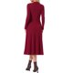 thumbnail image 3 of INSPIRE CHIC Vestido de Punto Acanalado para Mujer Casual de Manga Larga con Cuello Redondo y Bolsillos Línea A Vestidos Largos de Punto XL Burdeos, 3 of 6