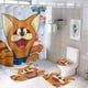thumbnail image 1 of Pokonyan-theme 4-Piece Shower Curtain Set with Rugs, Waterproof Bathroom Decor Set Includes Bath Mat, U-Shaped Rug, Toilet Lid Cover and Curtain with Hooks, 1 of 6