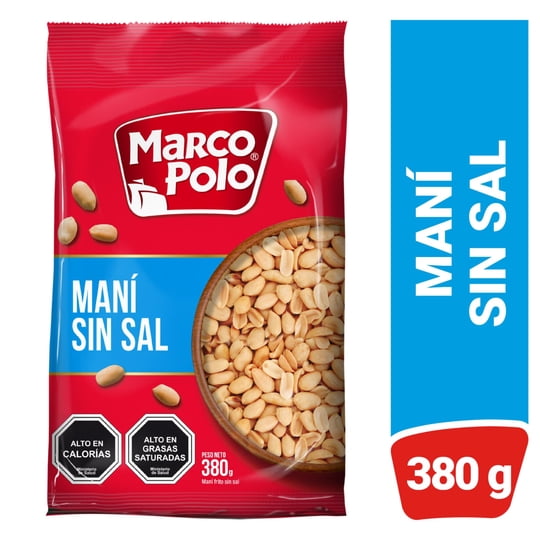 Maní Sin Sal 380 g Marco Polo