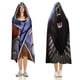 thumbnail image 3 of Rey Lobo Manta Capa con Capucha Anti-Bolitas, Manta de Lana Ártica Suave, Manta Portátil de Felpa Ligera y Lujosa, Poncho para Siesta en Casa y Oficina, 100*130cm, 3 of 6