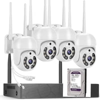 Artihogar - Kit 4 Cámaras Inalambricas Profesional Ip Audio 355º Con Disco Duro 1 Terabyte