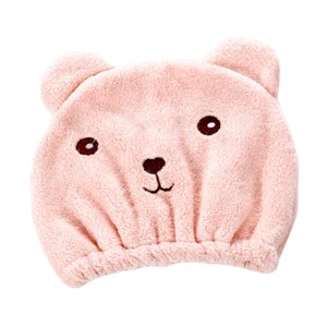 Ioensy - Gorro De Toallas De Ducha Gorro De Pelo Seco De Pelo Largo De Dibujos Animados Para Baño Hotel Traveling Pink