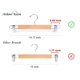 thumbnail image 3 of Perchas para pantalones y faldas Amber Home, paquete de 10 unidades, 36 cm, madera con clips, 3 of 7
