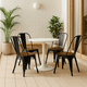 thumbnail image 3 of Pack de 4 sillas Tolix con asiento de Madera Oscura Walnut - Negras, 3 of 7