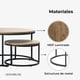 thumbnail image 3 of Mesas De Centro Anidadas Madera Oscura Venhoouse, 3 of 8