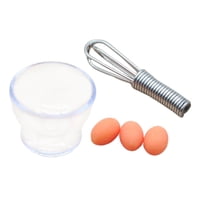 Bothyi - Juego De Batidor De Huevos En Miniatura 1:12 Con Tazón De Huevos Para Decoración De Casa De Muñecas De Comedor, 5 Uds.