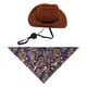thumbnail image 1 of Sombrero De Vaquero Para Mascotas Universal Funny Western Caps Bandana Para Cumplea?os, Vacaciones, Azul Marino M, 1 of 5