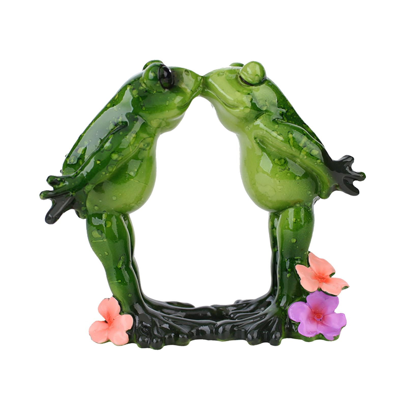 Bothyi - Estatua De Rana, Adorno De Escritorio De Dibujos Animados Para Mesa Central, Estantería, Dormitorio, Pareja