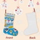 thumbnail image 3 of Baby Shark Tema: Calcetines de Navidad, fino lino blanco para colgar en escaleras y chimenea, decoración navideña para el hogar, regalo de Navidad. 54cm × 38cm, 3 of 5