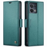 Caseme Tipo Cartera Oppo Reno 8 5G Con Cierre Magnético, Rfid, Tarjetero, Soporte, Carga Inalámbrica