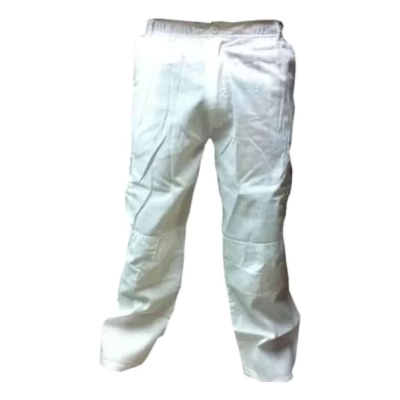 Pantalon Cargo Poplin Blanco Talla XXL