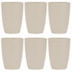 thumbnail image 1 of Vasos reutilizables de paja de trigo LuckyZone 355 ml, set de 6, beige, 1 of 8